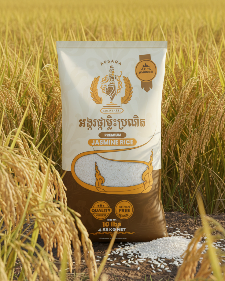 Malys Angkor jasmine rice, 10 lb bag from Cambodia